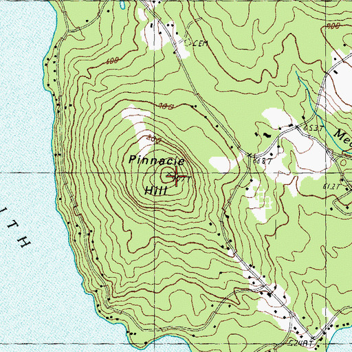 Topographic Map of Pinnacle Hill, NH