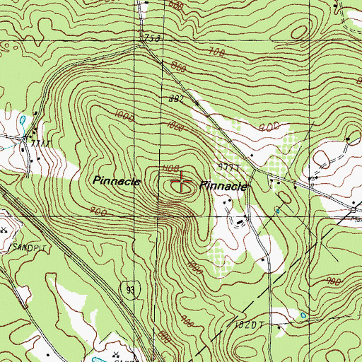 Topographic Map of Pinnacle Park, NH