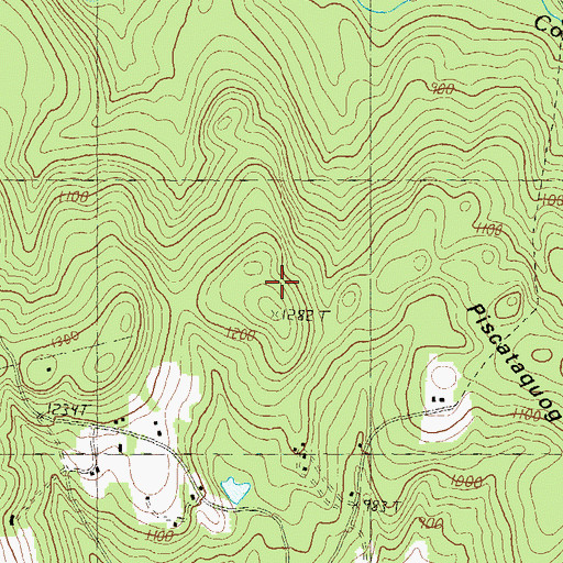 Topographic Map of Piscataquog Mountain, NH