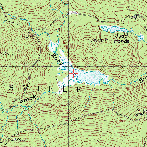 Topographic Map of Pisgah Brook, NH