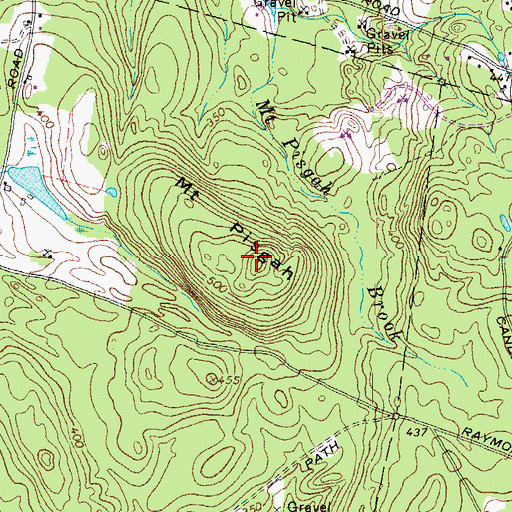 Topographic Map of Mount Pisgah, NH