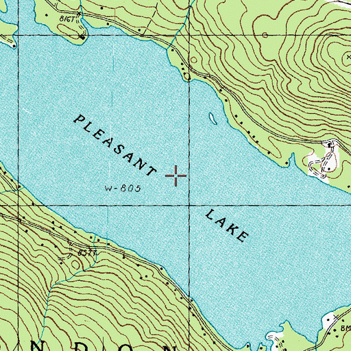 Topographic Map of Pleasant Lake, NH