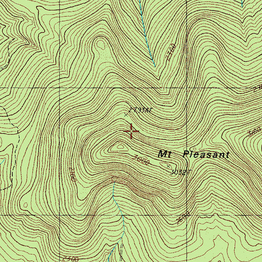 Topographic Map of Mount Pleasant, NH