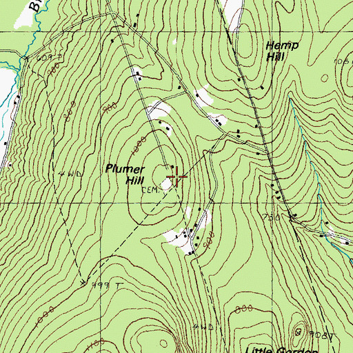 Topographic Map of Plumer Hill, NH