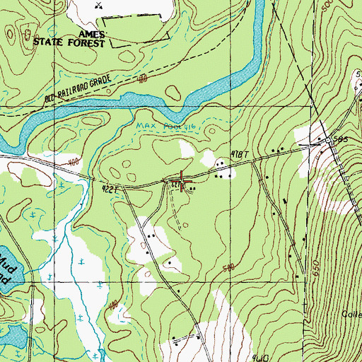 Topographic Map of Plummer Cemetery, NH