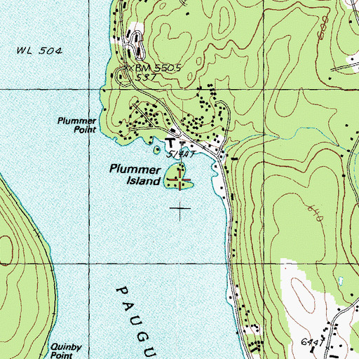 Topographic Map of Plummer Island, NH