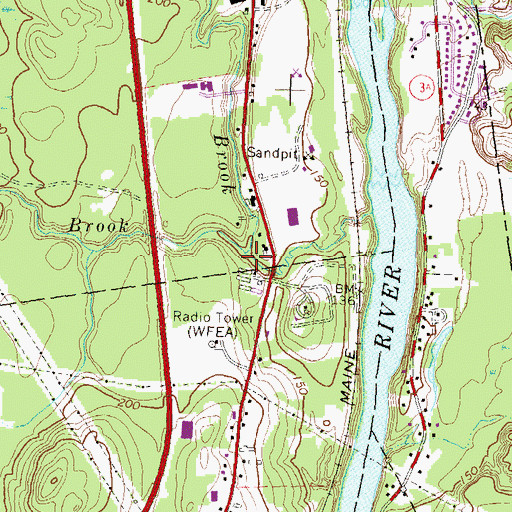 Topographic Map of Pointer Club Brook, NH