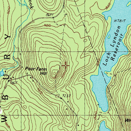 Topographic Map of Poor Farm Hill, NH
