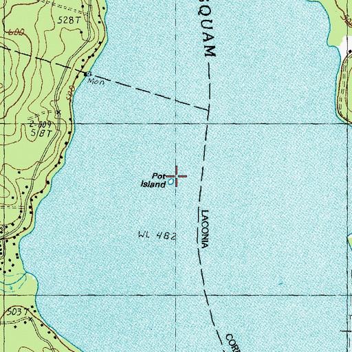 Topographic Map of Pot Island, NH