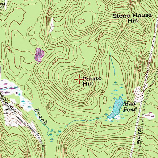 Topographic Map of Potato Hill, NH