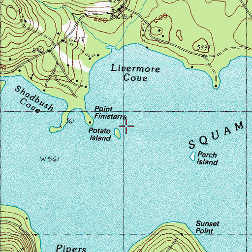 Topographic Map of Potato Island, NH
