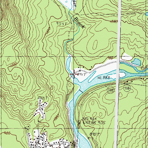 Topographic Map of Potter Brook, NH