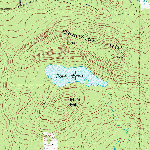 Topographic Map of Pout Pond, NH