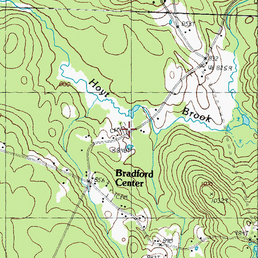 Topographic Map of Presbury Cemetery, NH