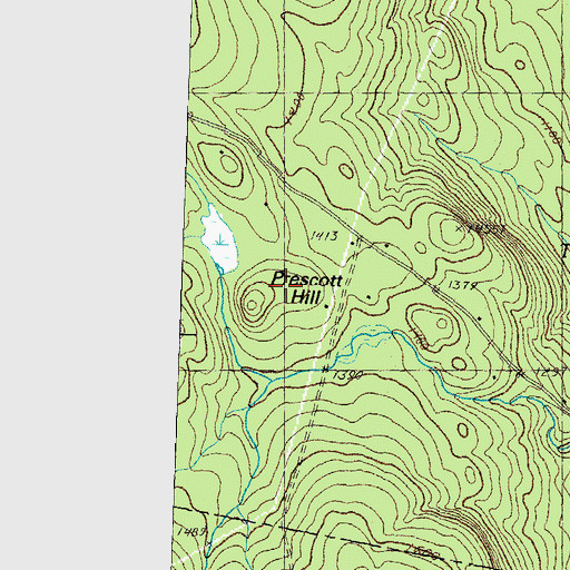 Topographic Map of Prescott Hill, NH