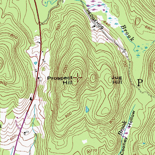 Topographic Map of Prospect Hill, NH