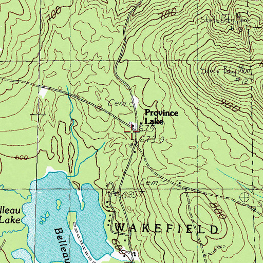 Topographic Map of Province Lake, NH