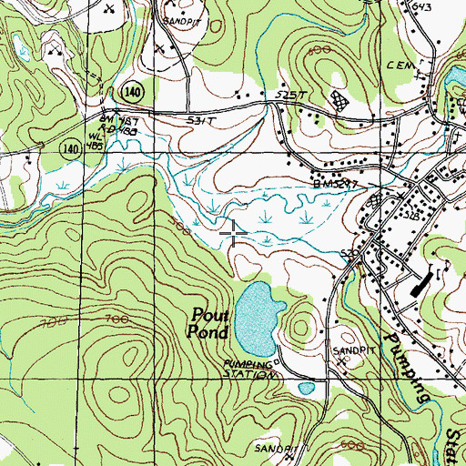 Topographic Map of Pumping Station Branch, NH