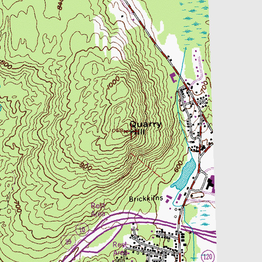 Topographic Map of Quarry Hill, NH