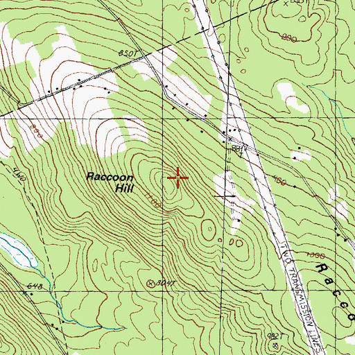 Topographic Map of Raccoon Hill, NH