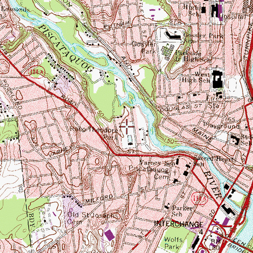 Topographic Map of Raco-Theodore Park, NH
