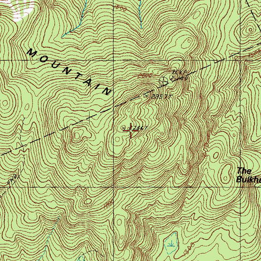 Topographic Map of Ragged Mountain, NH