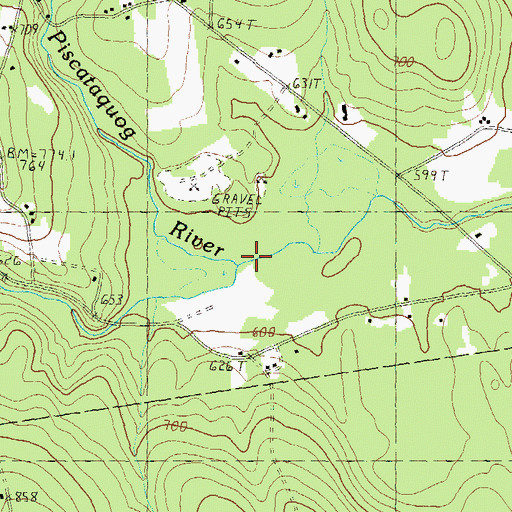 Topographic Map of Rand Brook, NH