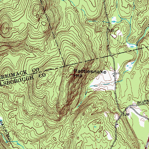 Topographic Map of Rattlesnake Hill, NH