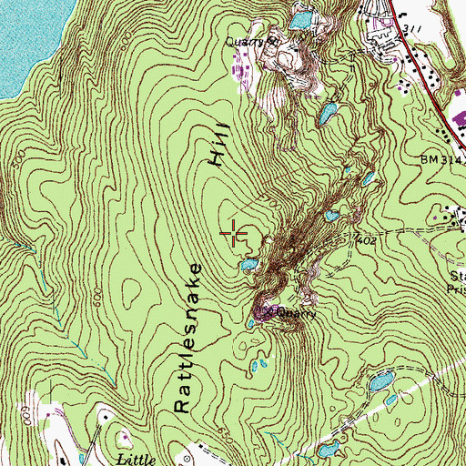 Topographic Map of Rattlesnake Hill, NH