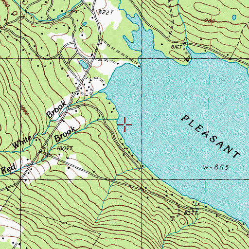 Topographic Map of Red Brook, NH