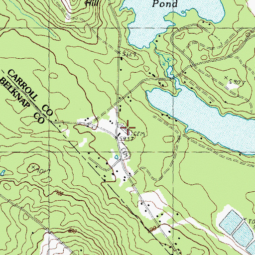 Topographic Map of Red Hill Cemetery, NH