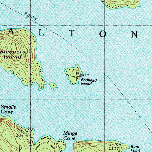 Topographic Map of Redhead Island, NH