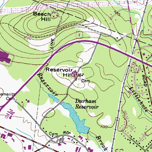 Topographic Map of Reservoir Hill, NH