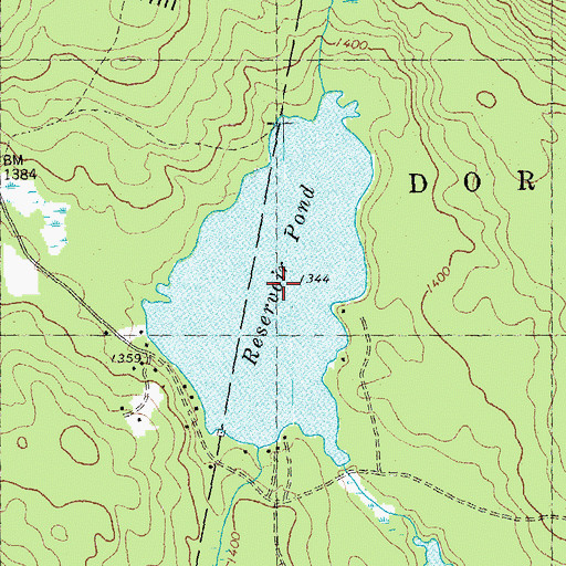 Topographic Map of Reservoir Pond, NH