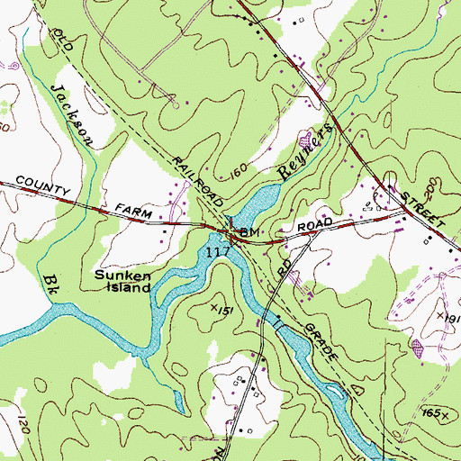 Topographic Map of Reyners Brook, NH