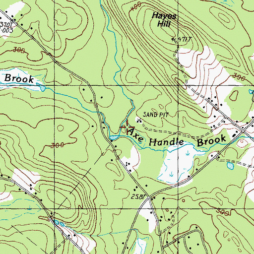 Topographic Map of Rickers Brook, NH