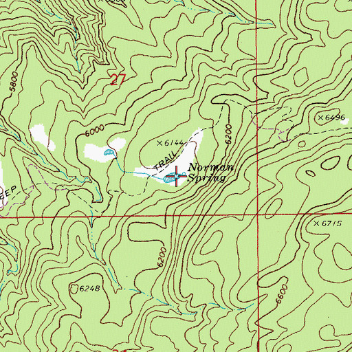 Topographic Map of Norman Spring, AZ
