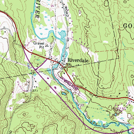 Topographic Map of Riverdale, NH