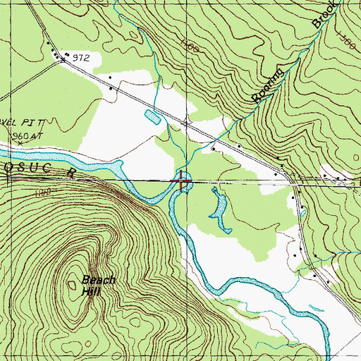 Topographic Map of Roaring Brook, NH