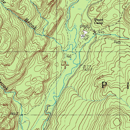 Topographic Map of Roaring Brook, NH