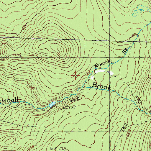 Topographic Map of Roaring Brook, NH