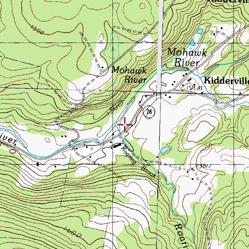 Topographic Map of Roaring Brook, NH