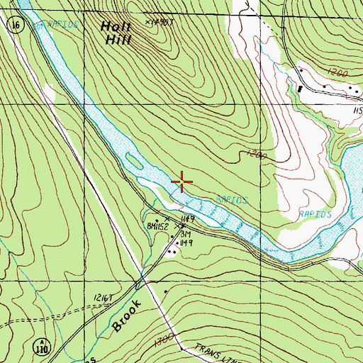 Topographic Map of Robbins Brook, NH