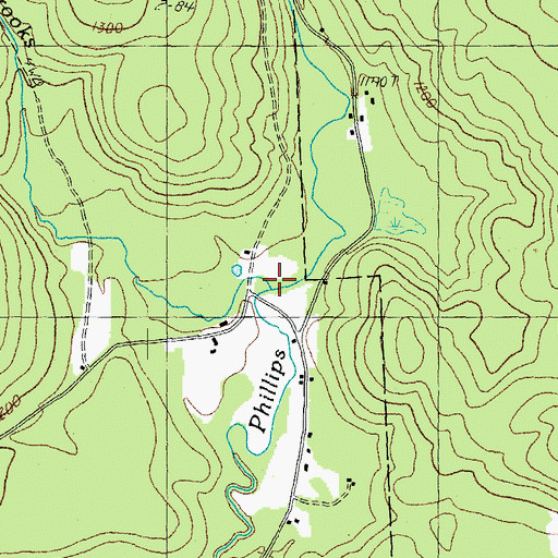 Topographic Map of Roberts Brooks, NH