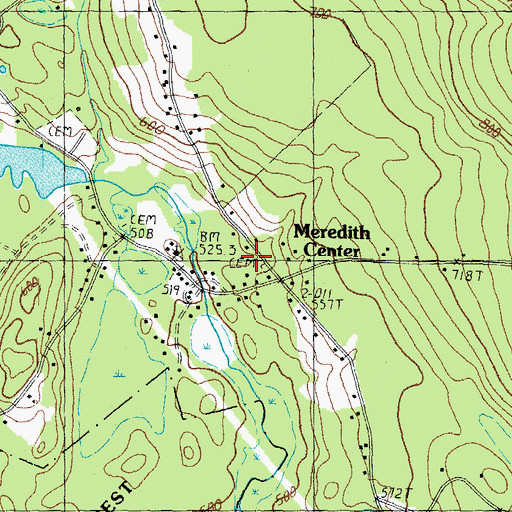Topographic Map of Robinson Cemetery, NH