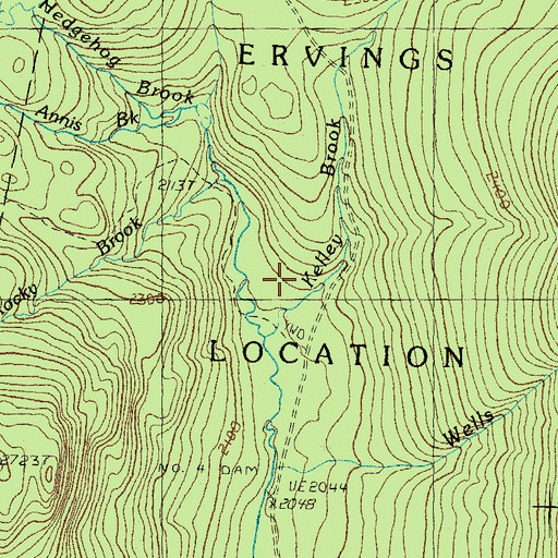 Topographic Map of Rocky Brook, NH