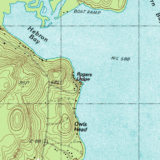 Topographic Map of Rogers Ledge, NH