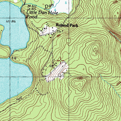 Topographic Map of Roland Park, NH