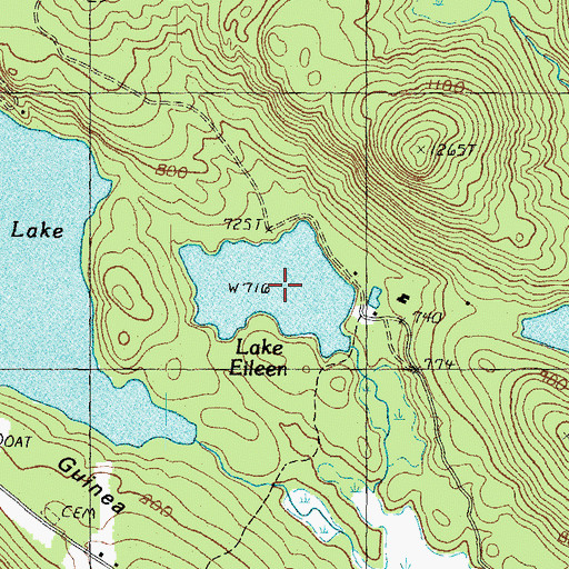 Topographic Map of Lake Eileen, NH