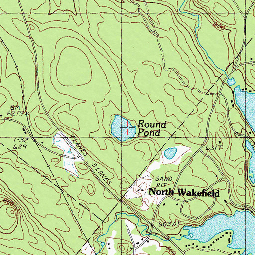 Topographic Map of Round Pond, NH